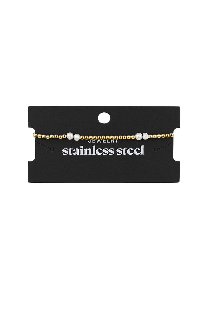 Bracelet pearl mix Couleur or Acier inoxydable h5Image3